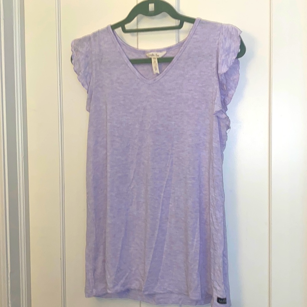 EUC Matilda Jane light-heather lavender ruffle top / tunic size medium 💜